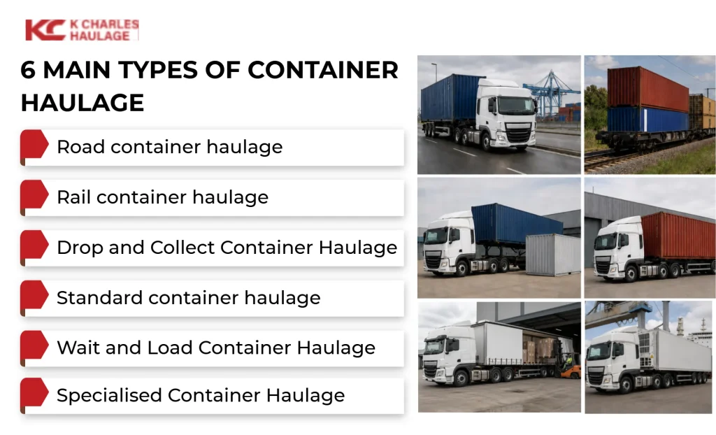 8 types container haul services.