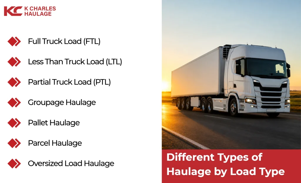 different types of haulage by load type