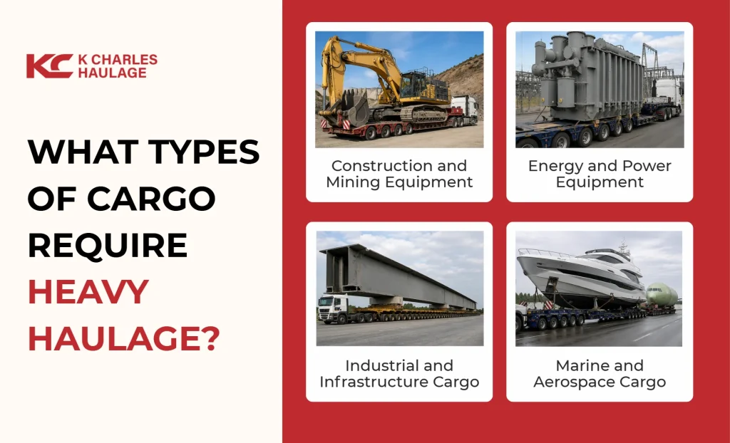 what types of cargo require heavy haulage?