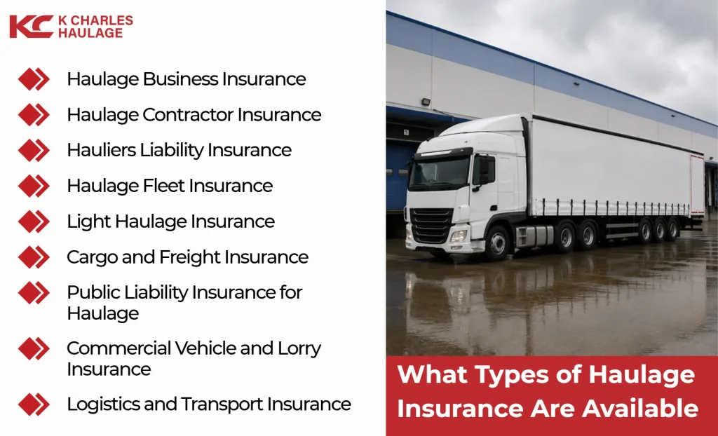 what types of haulage insurance are available